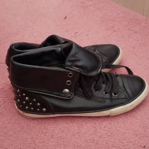 Aldo black studded shoes sneakers